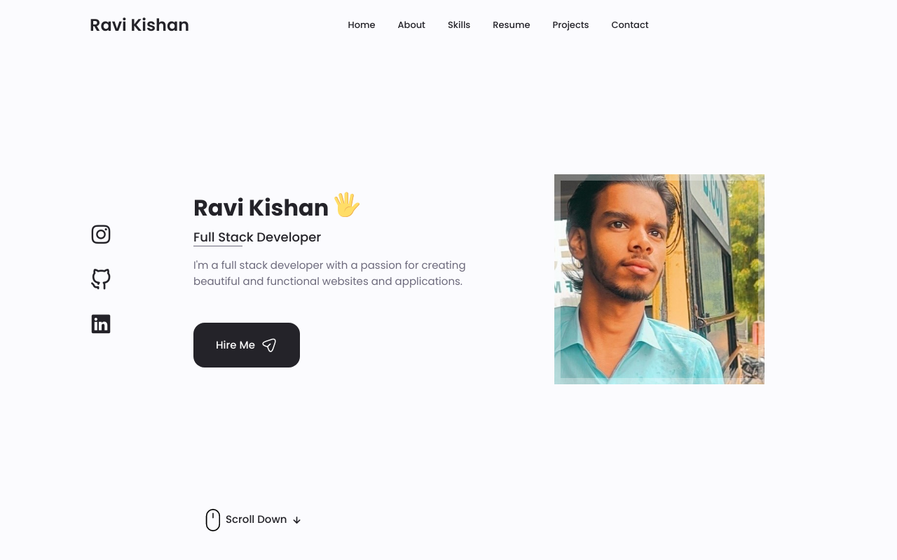 Portfolio Website Ravi Kishan